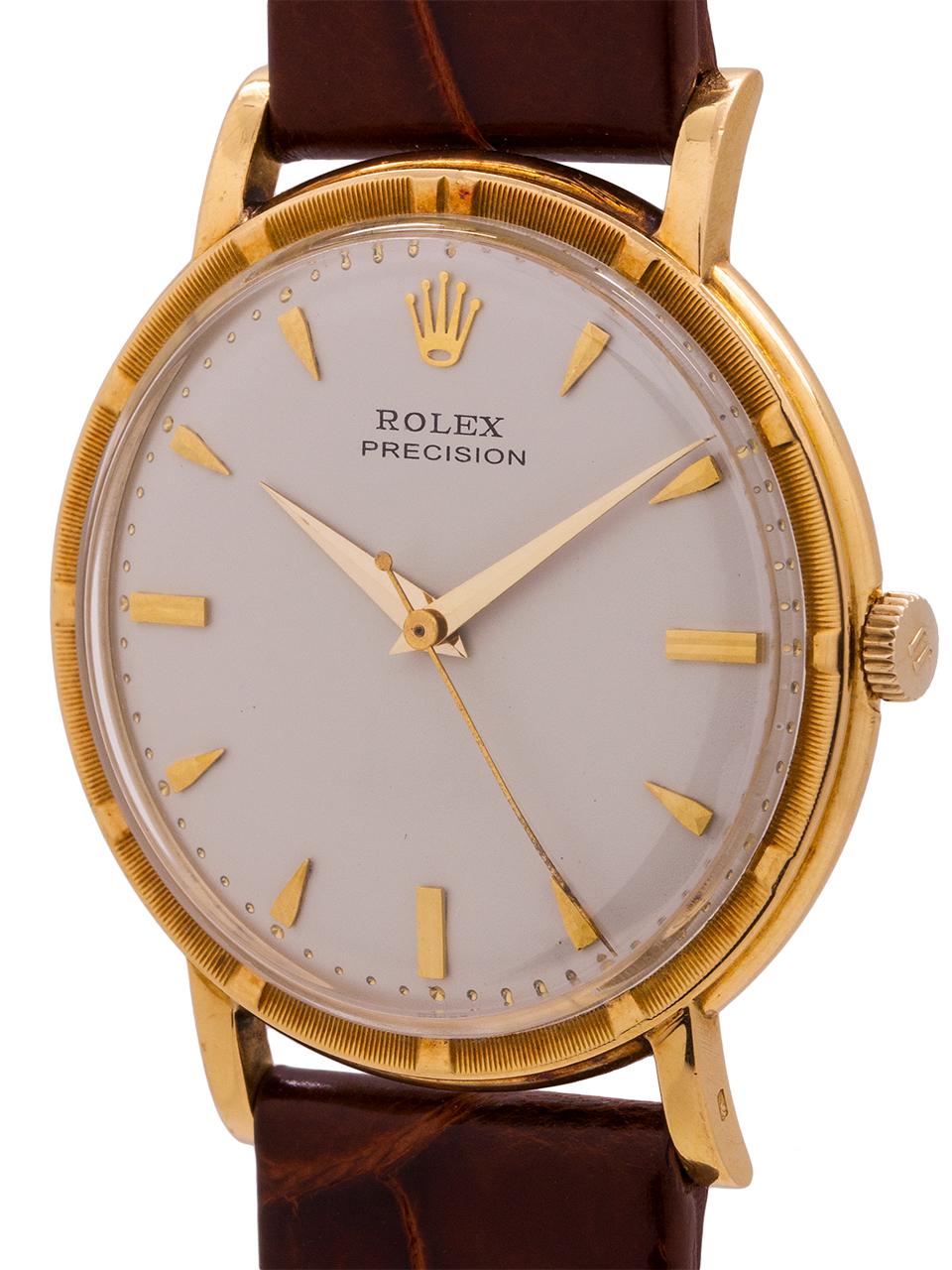 Rolex Precision Ref. 8952 14k YG, circa 1950s In Excellent Condition In West Hollywood, CA