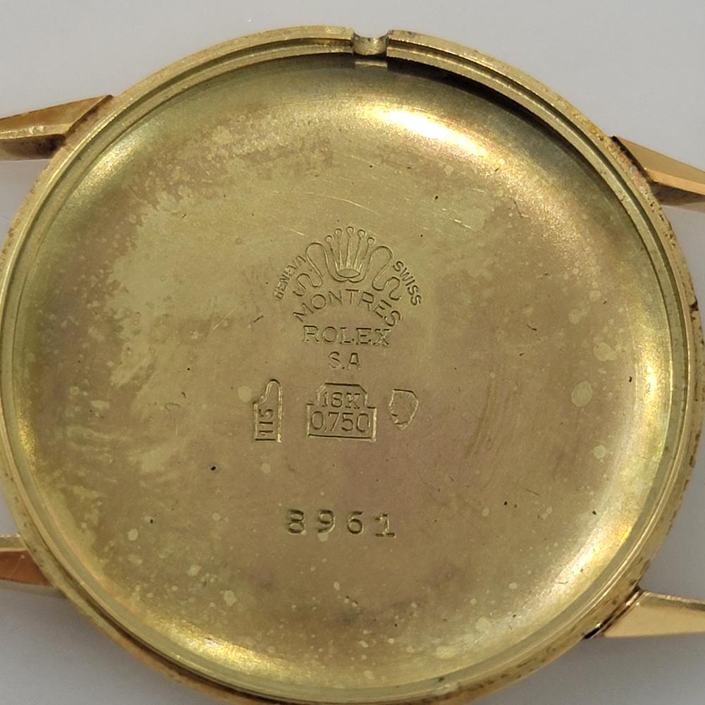 Rolex Precision Ref 8961 Oro macizo 18k Reloj de caballero de cuerda manual 1950 RA634 en venta 8