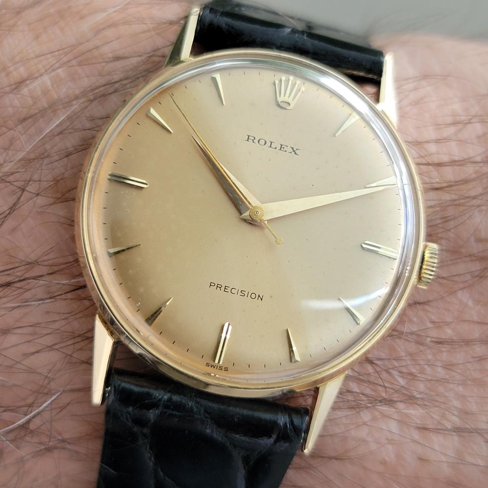Rolex Precision Ref 8961 Oro macizo 18k Reloj de caballero de cuerda manual 1950 RA634 en venta 9