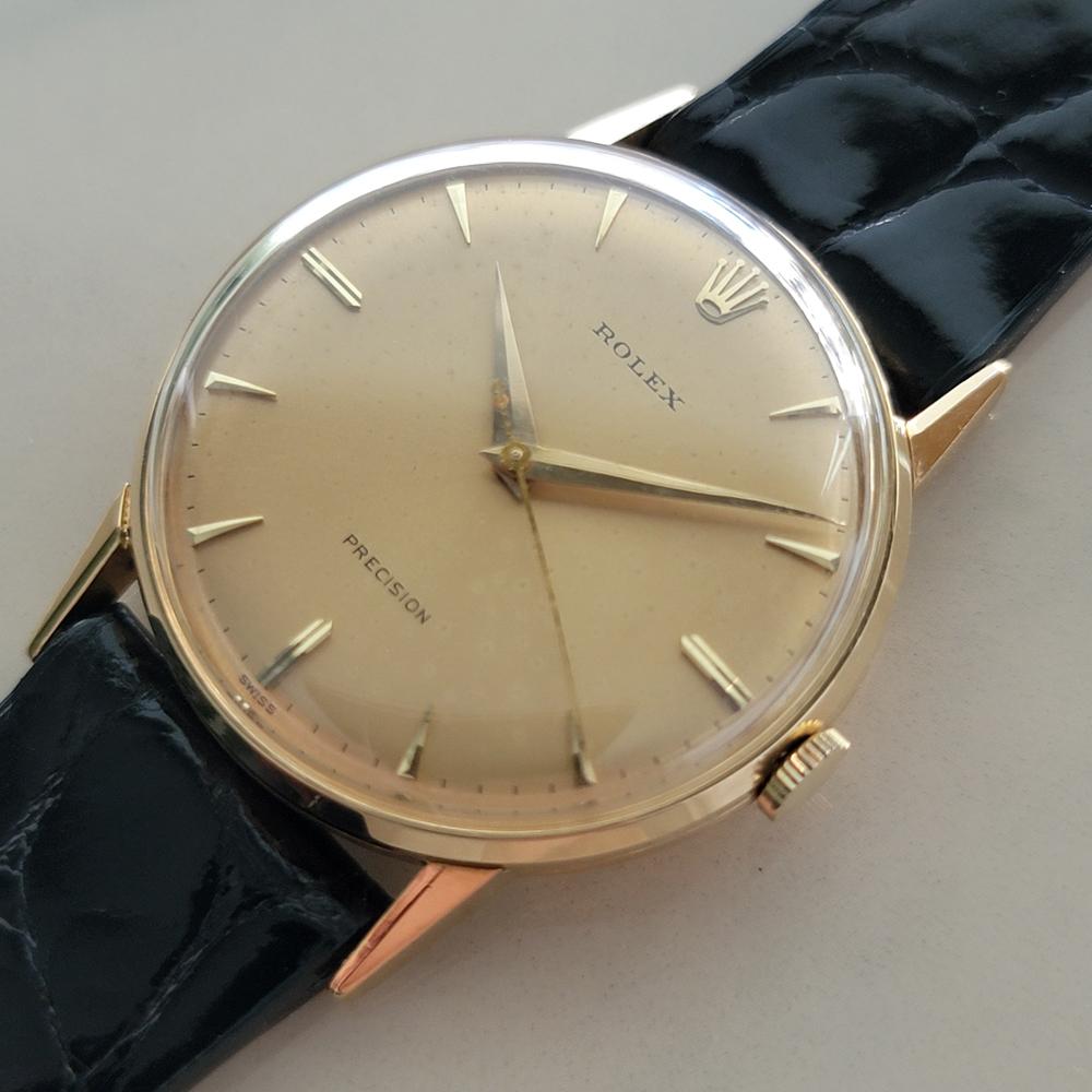 De los hombres Rolex Precision Ref 8961 Oro macizo 18k Reloj de caballero de cuerda manual 1950 RA634 en venta