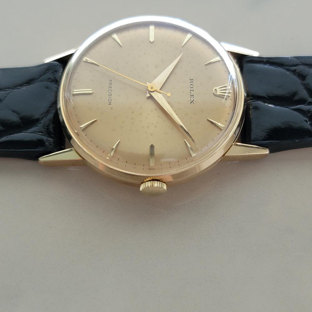 Rolex Precision Ref 8961 Oro macizo 18k Reloj de caballero de cuerda manual 1950 RA634 en venta 1