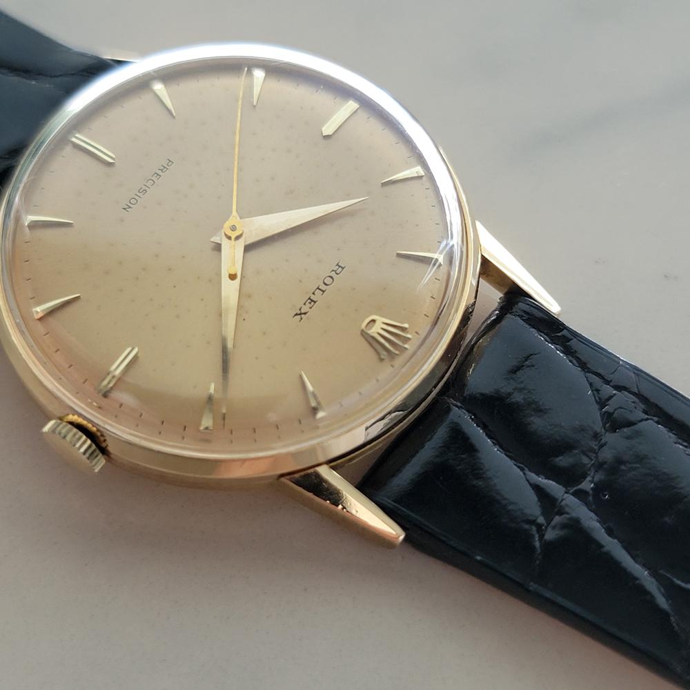 Rolex Precision Ref 8961 Oro macizo 18k Reloj de caballero de cuerda manual 1950 RA634 en venta 2