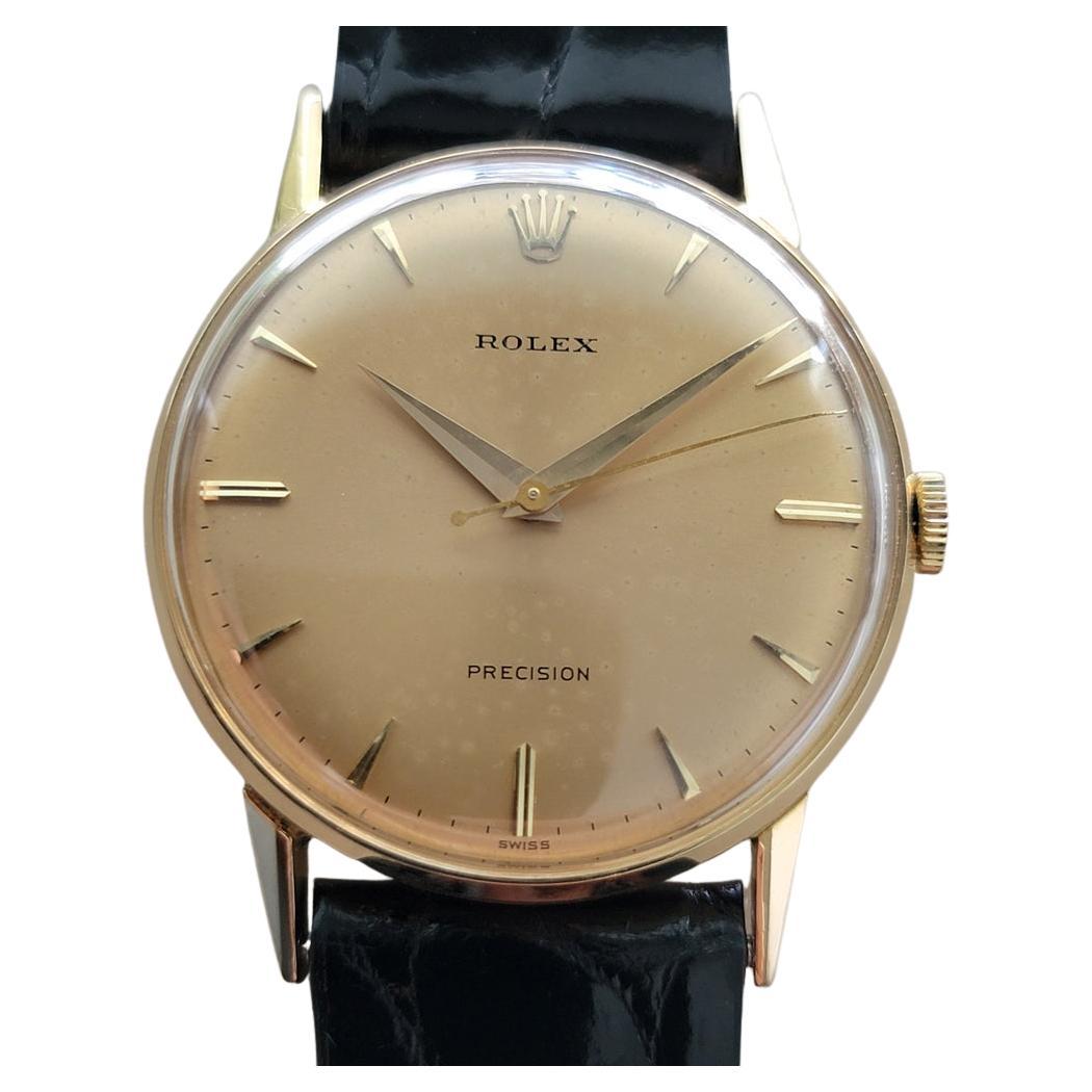 Rolex Precision Ref 8961 Oro macizo 18k Reloj de caballero de cuerda manual 1950 RA634