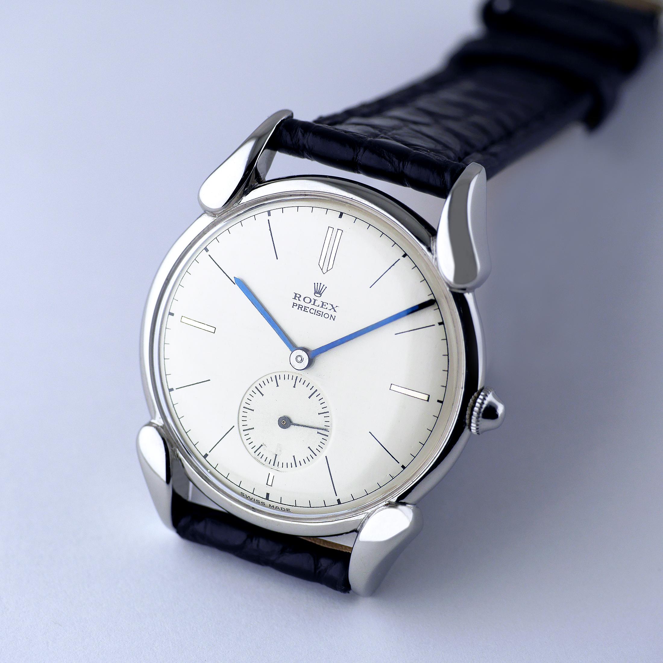 Rolex Precision Steel Wristwatch, c1945 For Sale 1