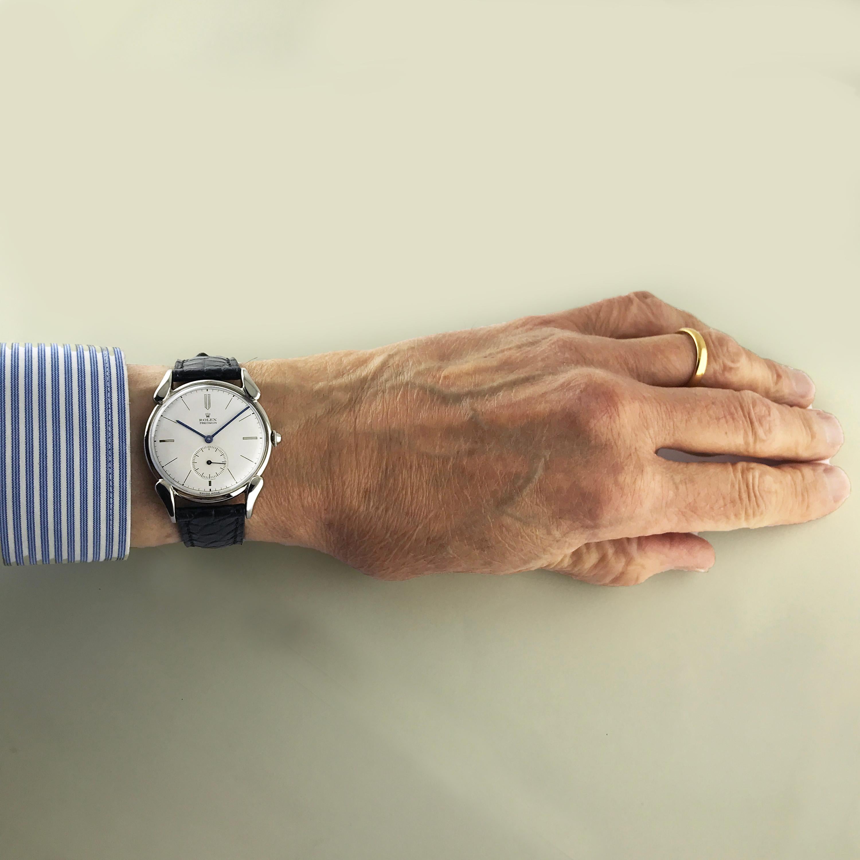 Rolex Precision Steel Wristwatch, c1945 2