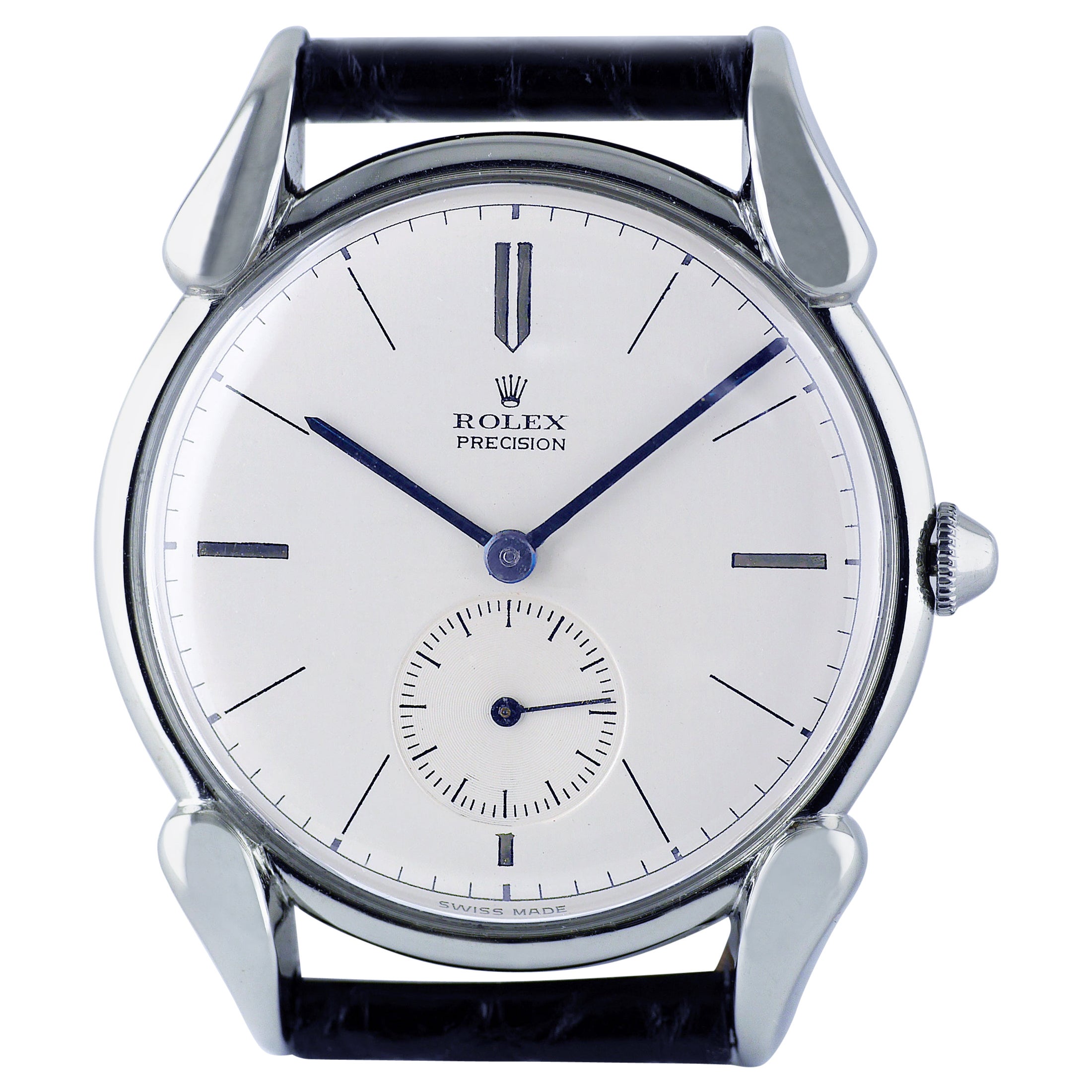 Rolex Precision Steel Wristwatch, c1945 For Sale