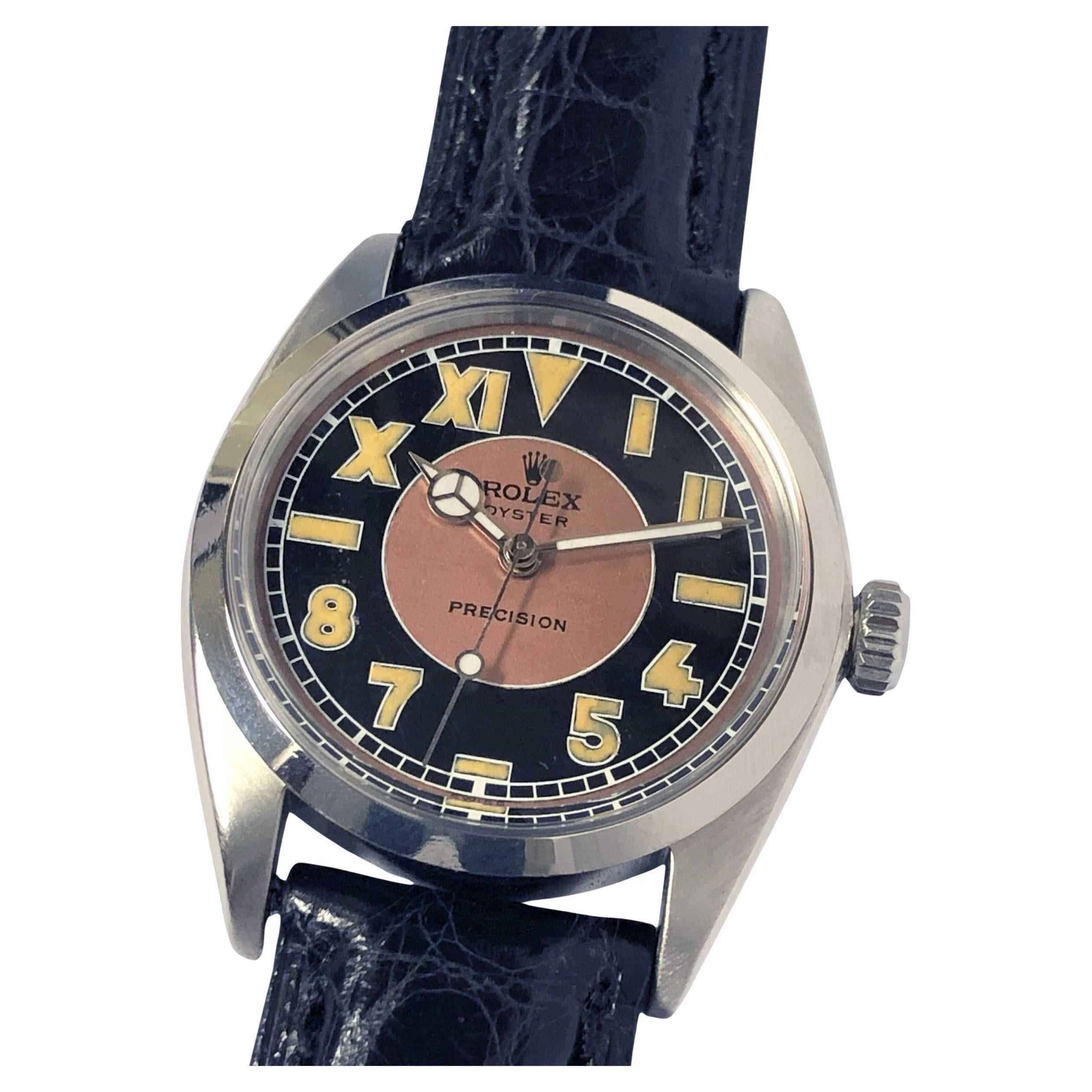 Rolex Precision Vintage Handaufzug Stahl-Armbanduhr im Angebot