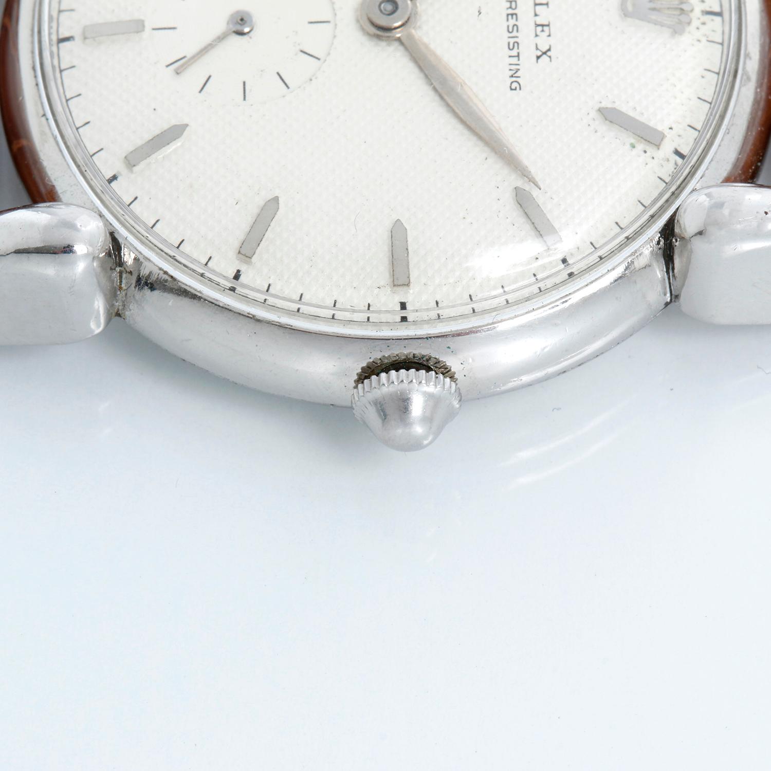 De los hombres Reloj mediano Rolex Precision Vintage de acero inoxidable 4367
