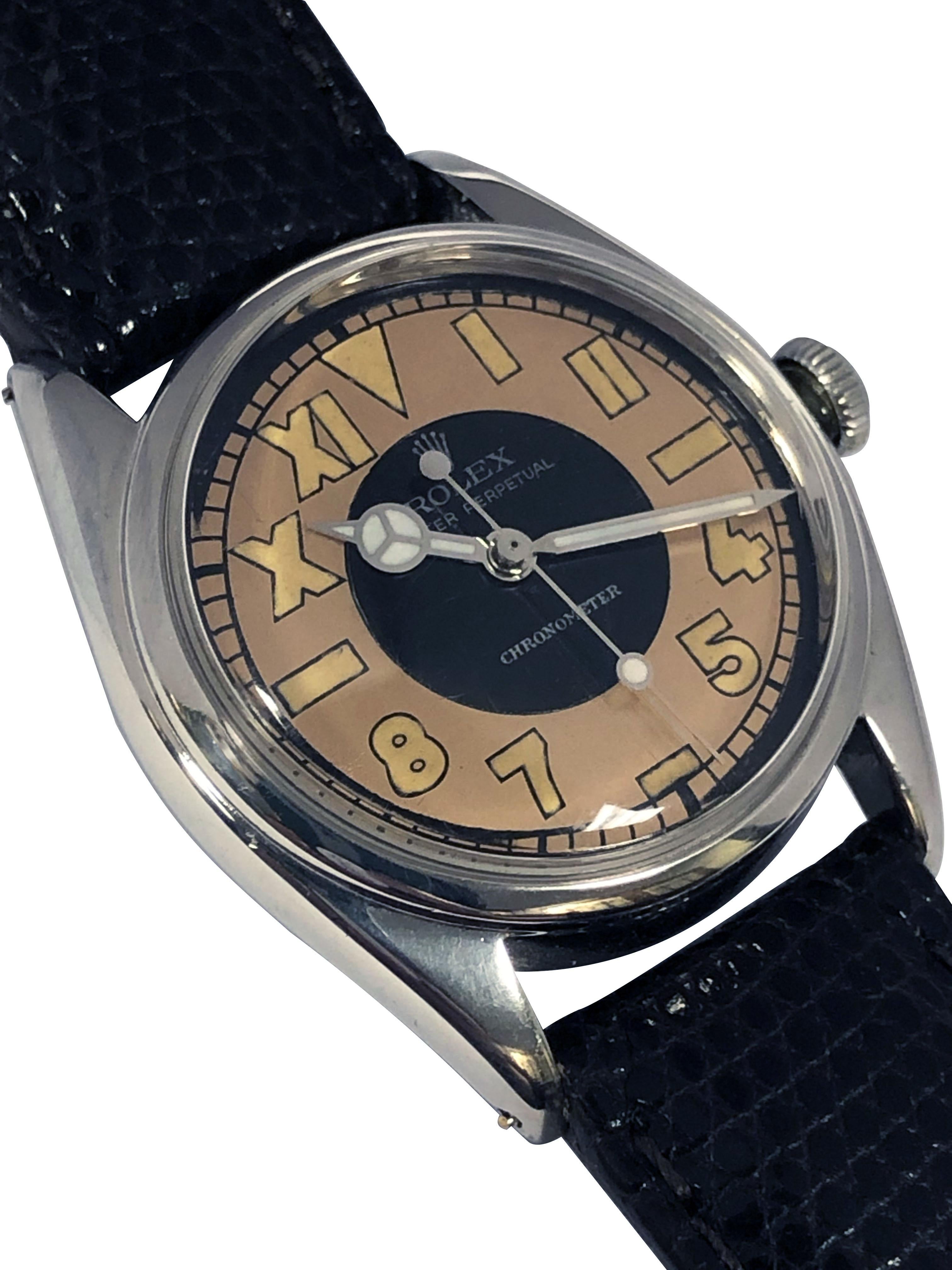 Rolex Precision Vintage Steel Manual Wind Wrist Watch In Excellent Condition In Chicago, IL