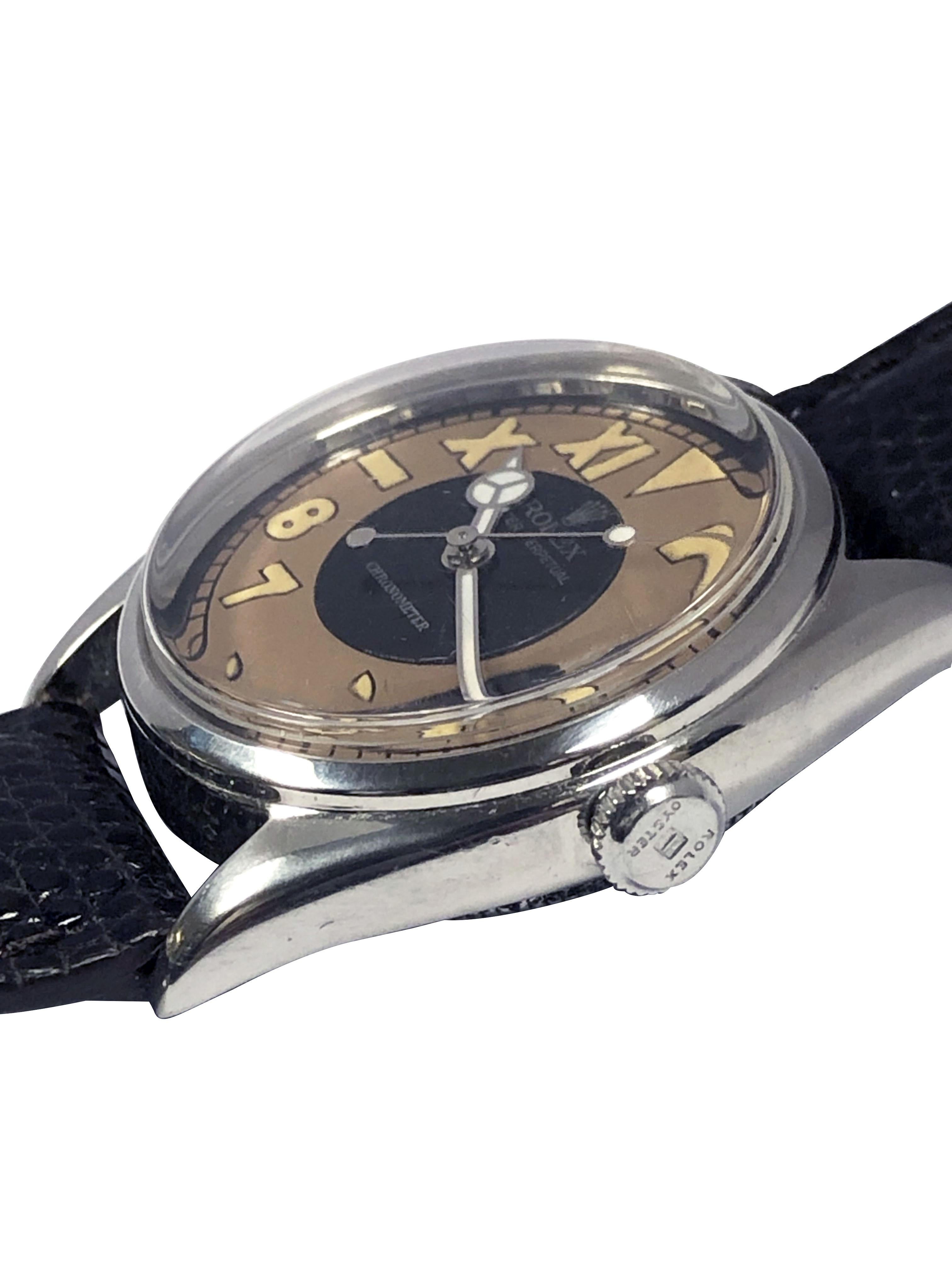 Women's or Men's Rolex Precision Vintage Steel Manual Wind Wrist Watch