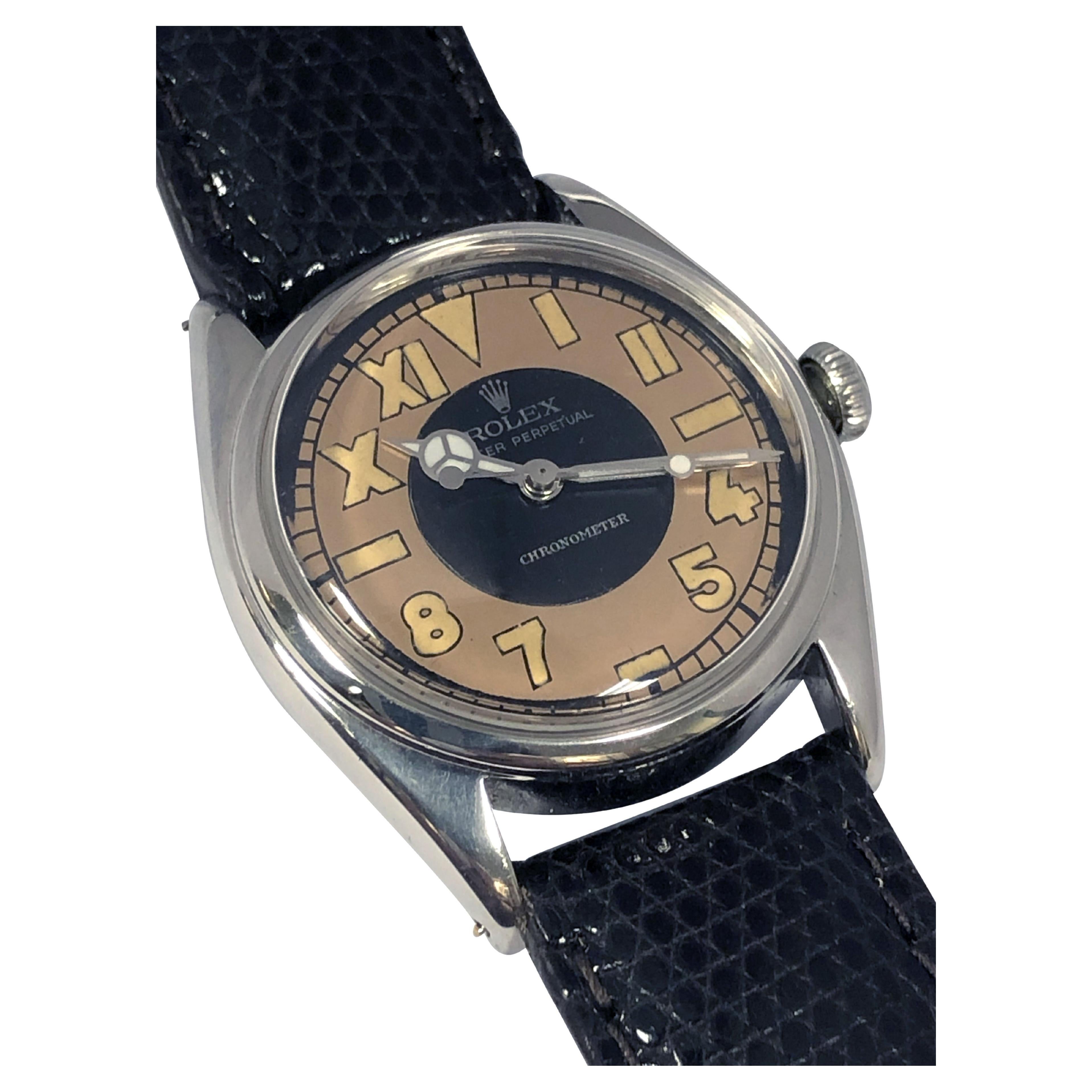 Rolex Precision Vintage Steel Manual Wind Wrist Watch