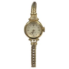 Rolex Precision Montre-bracelet mécanique vintage en or jaune pour femme