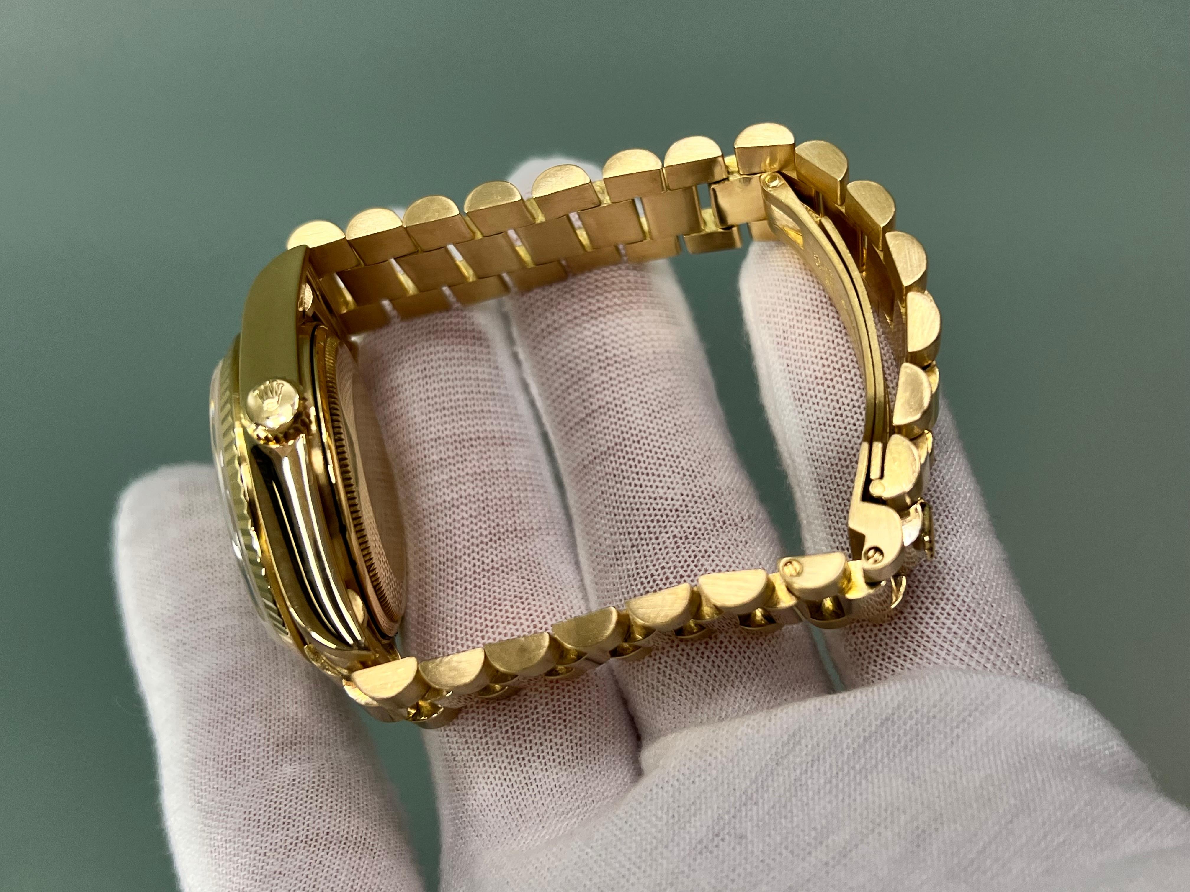 Rolex Präsident 18038 Tagesdatum Champagner-Diamant-Zifferblatt 18K Gelbgold 36mm 3