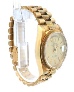 Rolex President 18078 Spanish Day-Date Yellow Gold Bark Finish Watch