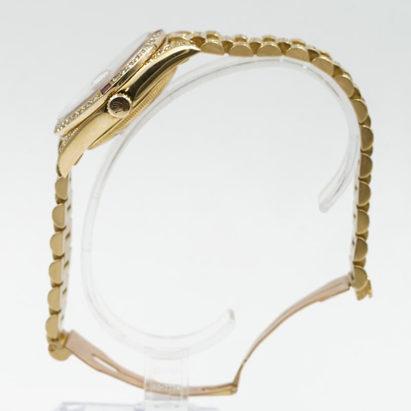 Women's or Men's Rolex President 18238 Custom Diamonds & Rubies Day-Date 18k Yellow Gold