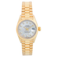 Rolex President 18k Yellow Gold & Diamond Ladies Watch 79178