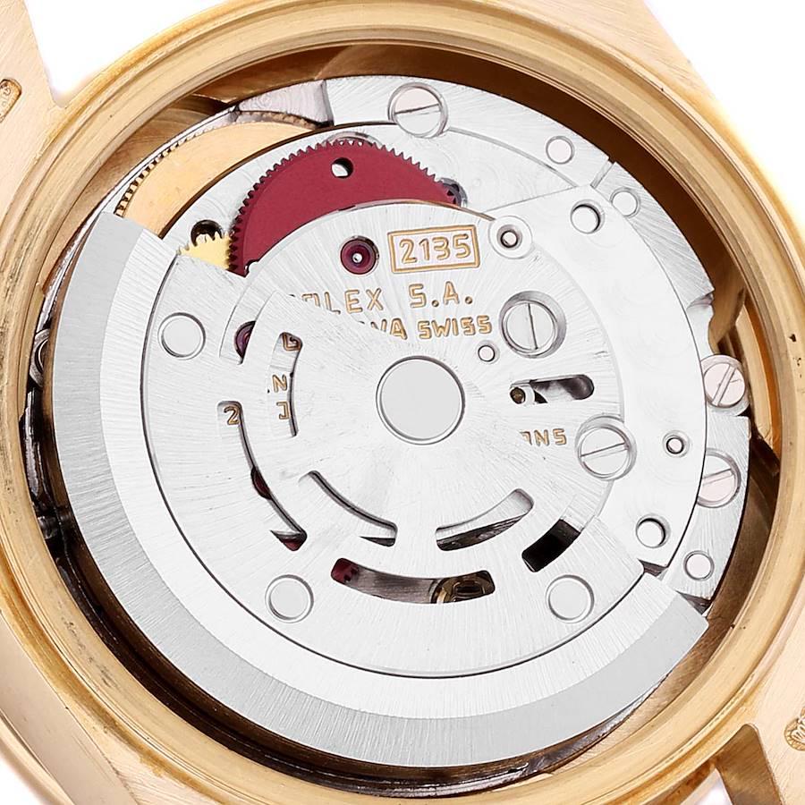 Rolex President Reloj de señora de oro amarillo de 18 quilates con diamantes y rubíes 69198 en venta 1