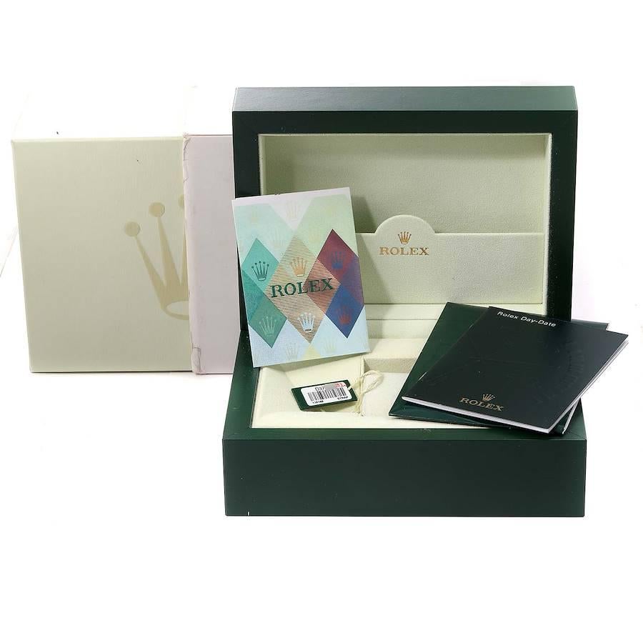 Rolex President 18k Gelbgold MOP Diamant-Zifferblatt Herrenuhr 116188 Box Card im Angebot 8