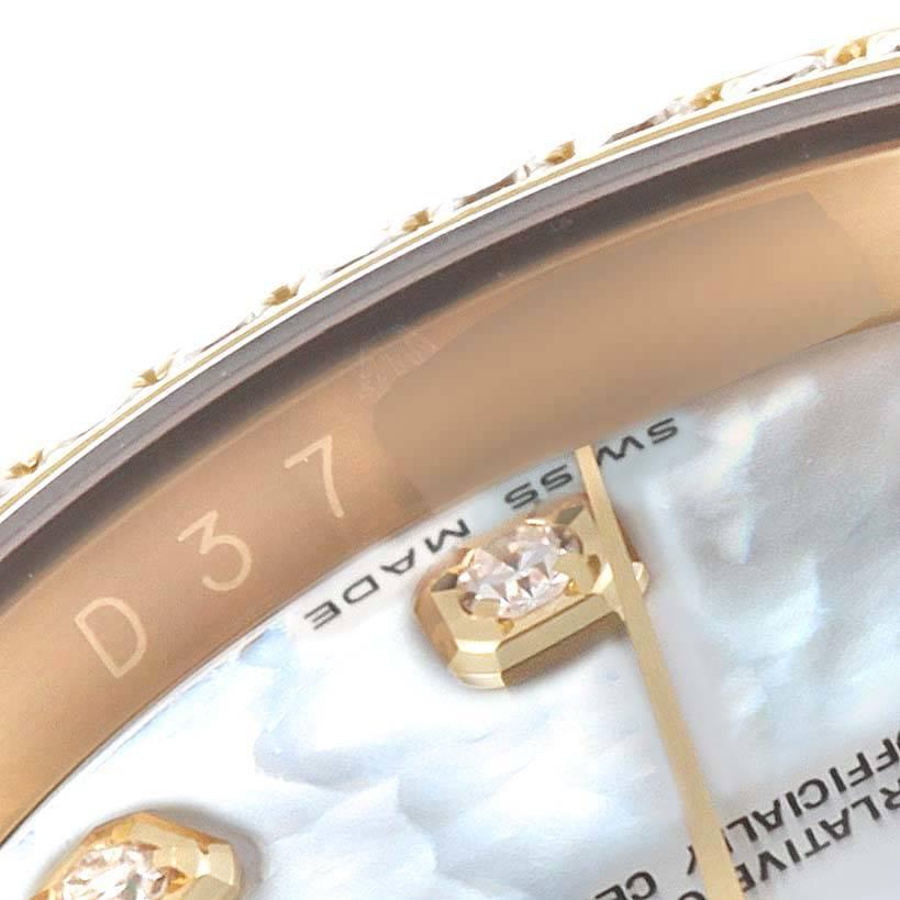 Rolex President 18k Yellow Gold MOP Diamond Dial Mens Watch 116188 Box Card In Excellent Condition For Sale In Atlanta, GA