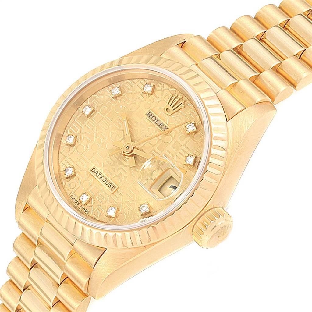 Rolex President 26 Yellow Gold Diamond Ladies Watch 69178 Box Papers 2