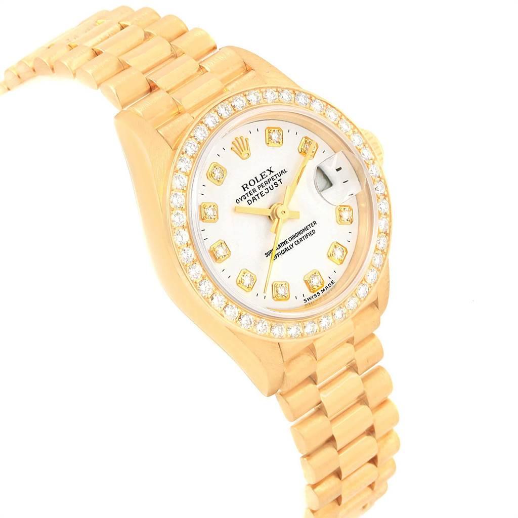 Women's Rolex President 26 Yellow Gold Diamond Ladies Watch 79178 Box Papers