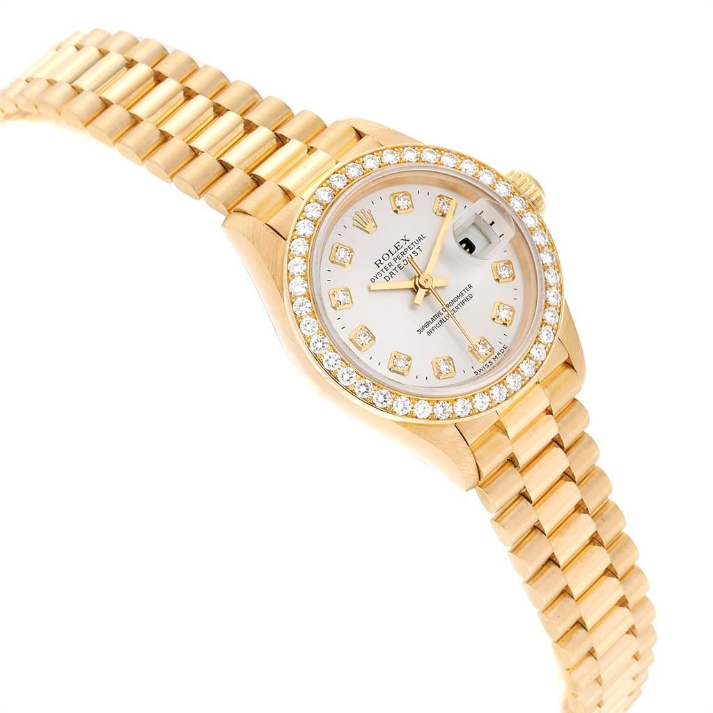 Women's Rolex President Yellow Gold Diamond Ladies Watch 69138 Box Papers For Sale