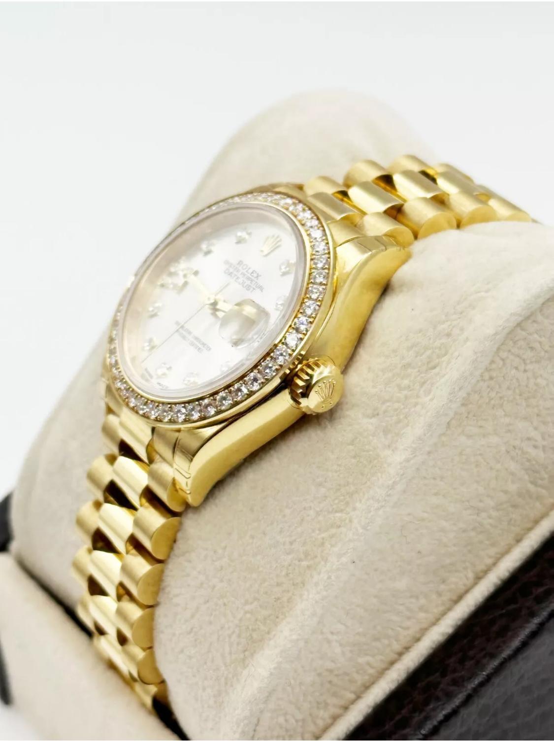 Rolex President 279138RBR Diamonds 18K Gold 28mm Star Shape Dial New Stickers 1