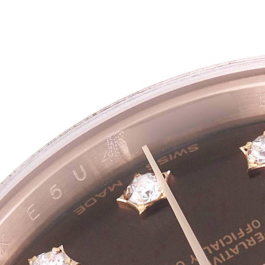Rolex President 28 Rose Gold Chocolate Dial Ladies Watch 279165 Box Card 2