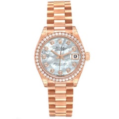 Rolex President 28 Roségold MOP Diamant Damenuhr 279135 Ungetragen