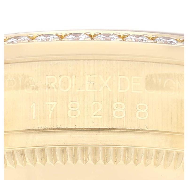 Rolex President 31 Midsize Yellow Gold Diamond Ladies Watch 178288 Box Card 2