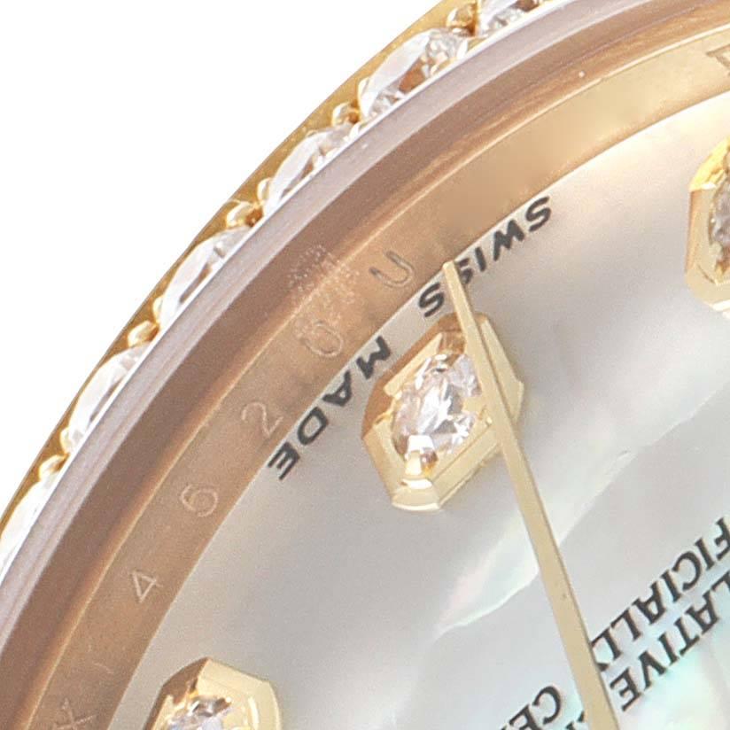 Rolex President 31 Midsize Yellow Gold Mop Diamond Watch 178288 Box Card For Sale 2