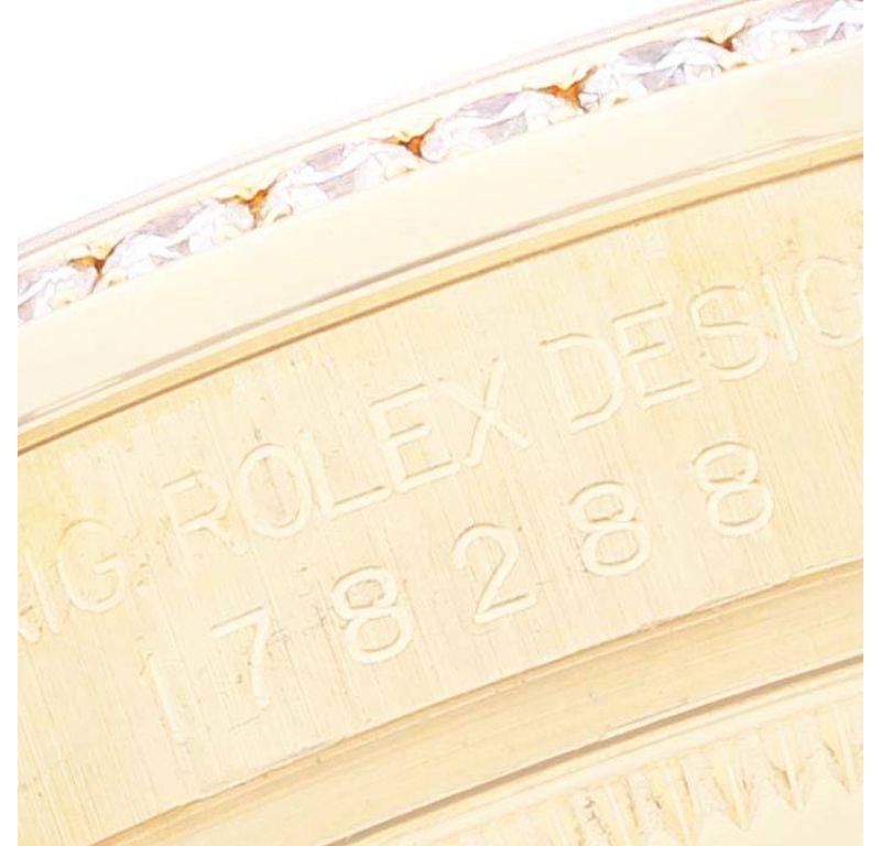 Rolex President 31 Midsize Yellow Gold Mother of Pearl Diamond Watch 178288 Box  1