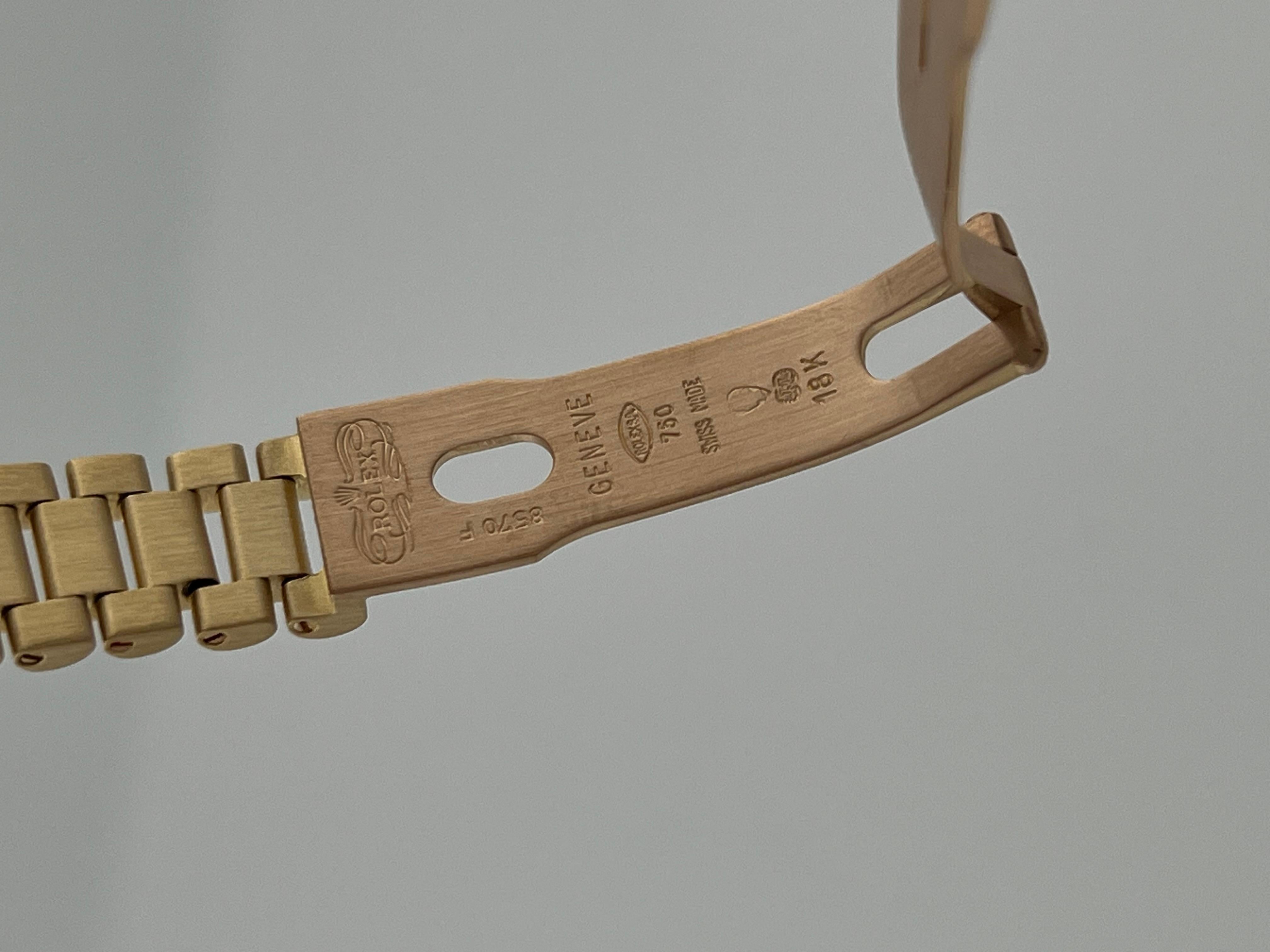 Rolex President 69138 String Diamond Dial Diamond Bezel 18K Gold Box Paper 6