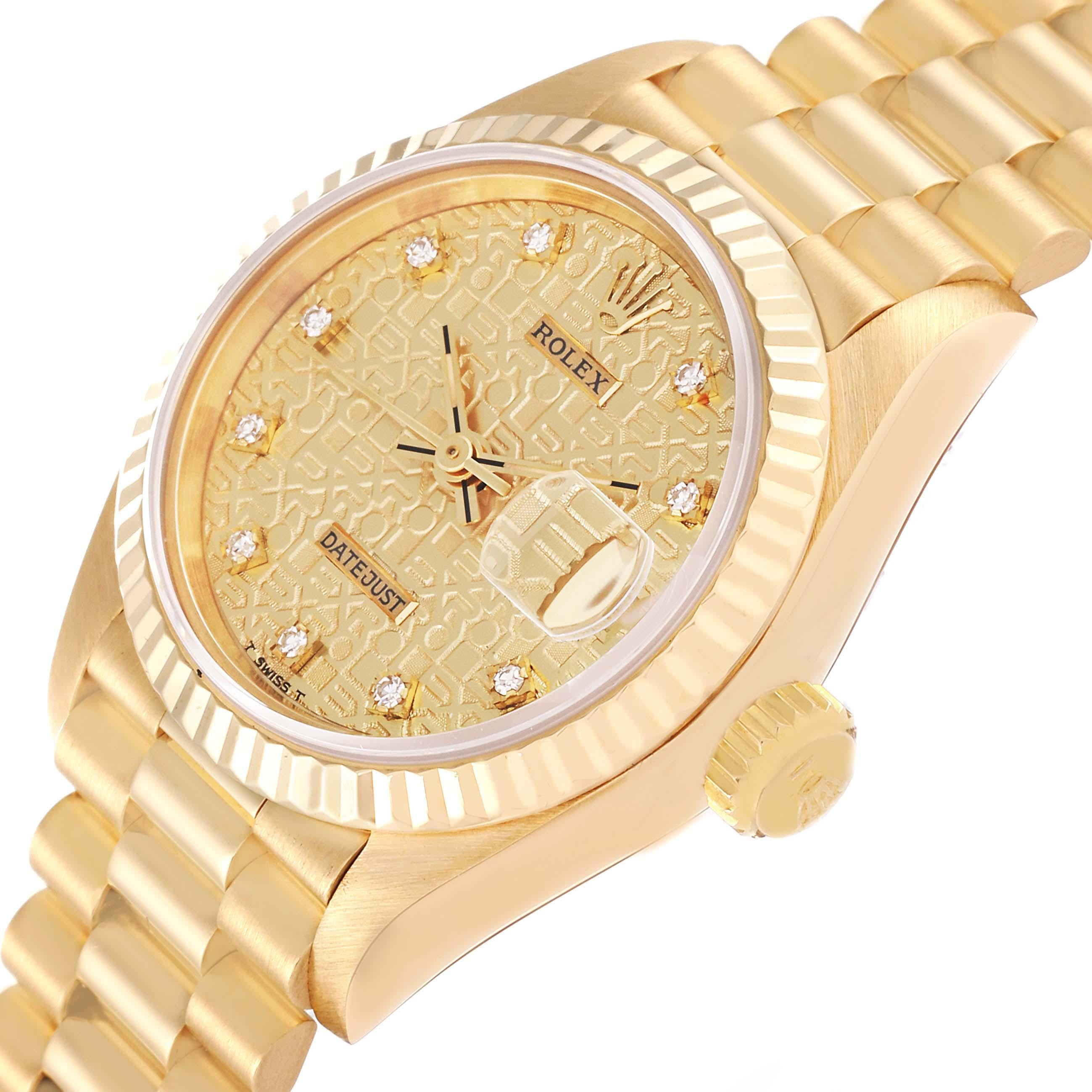 ladies rolex oyster perpetual datejust-18k gold