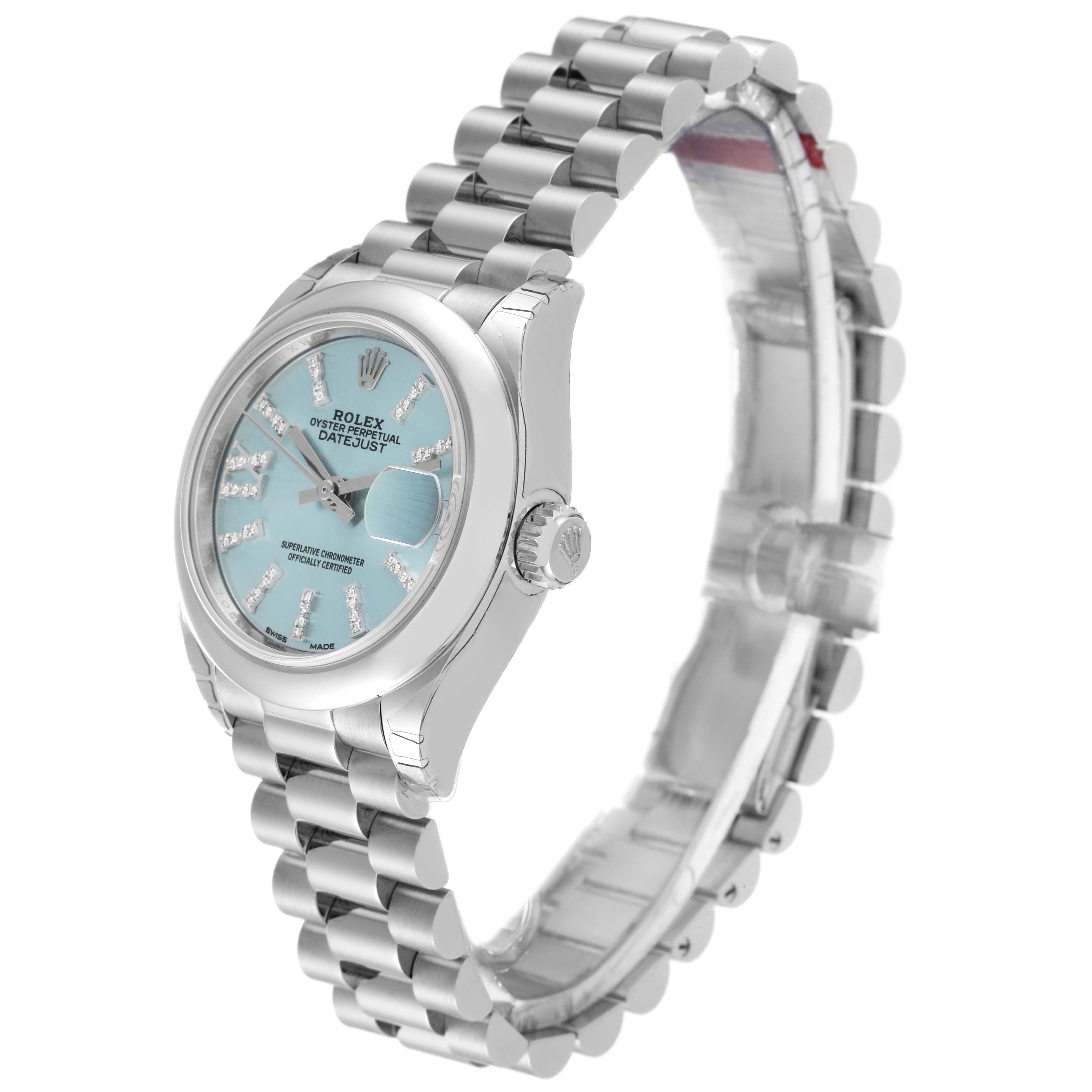 Rolex President Montre pour femme 279166 avec cadran en diamant bleu, non portée Pour femmes en vente