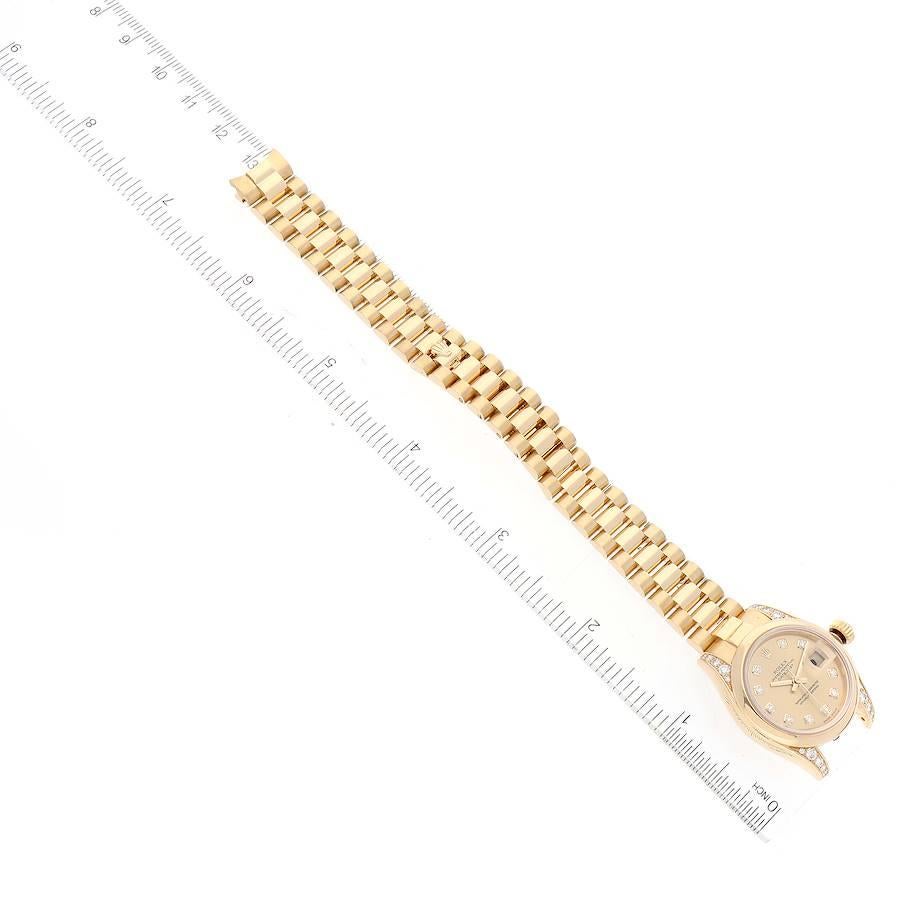 Rolex President Crown Collection 18K Gelbgold Diamant-Uhr 179298 im Angebot 6
