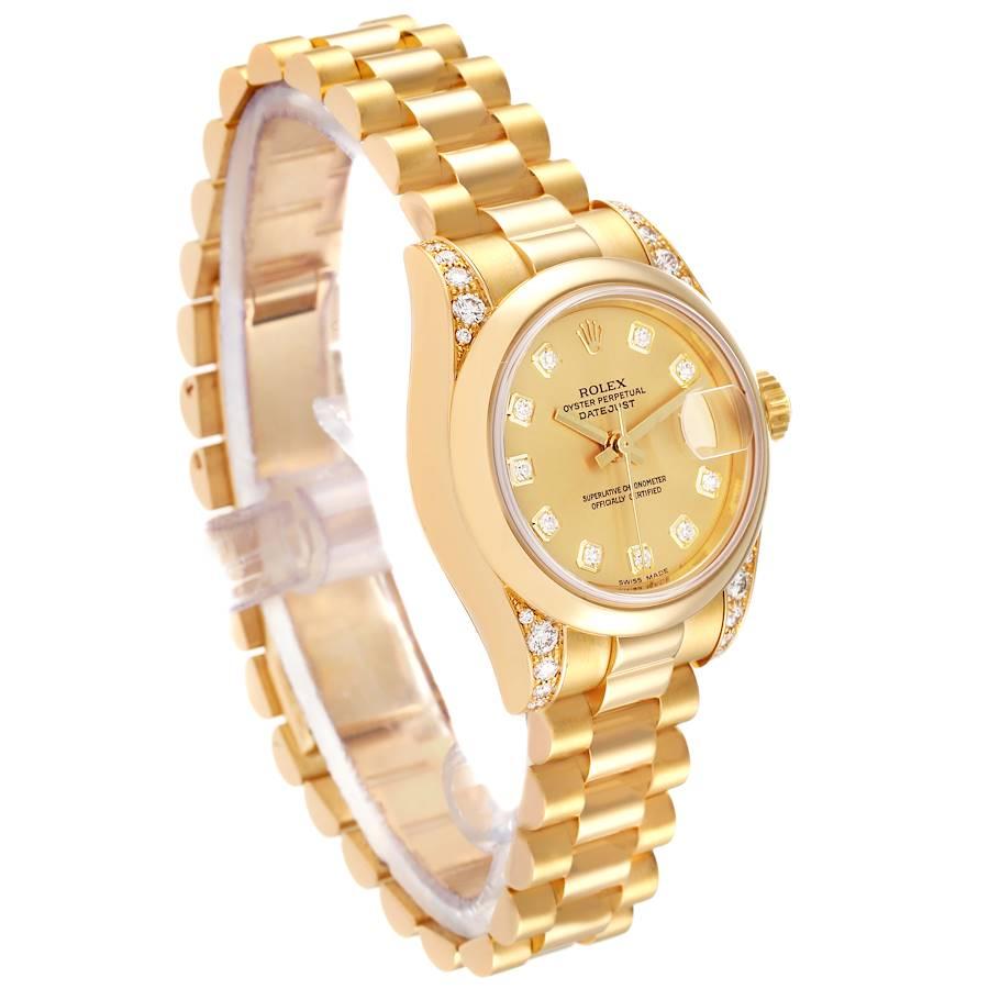 Rolex President Crown Collection 18K Gelbgold Diamant-Uhr 179298 im Zustand „Hervorragend“ im Angebot in Atlanta, GA