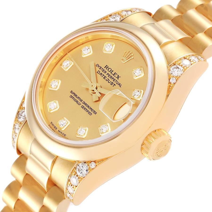 Rolex President Crown Collection 18K Gelbgold Diamant-Uhr 179298 im Angebot 1