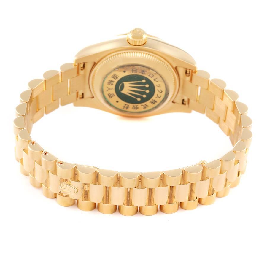 Rolex President Crown Collection 18K Gelbgold Diamant-Uhr 179298 im Angebot 5