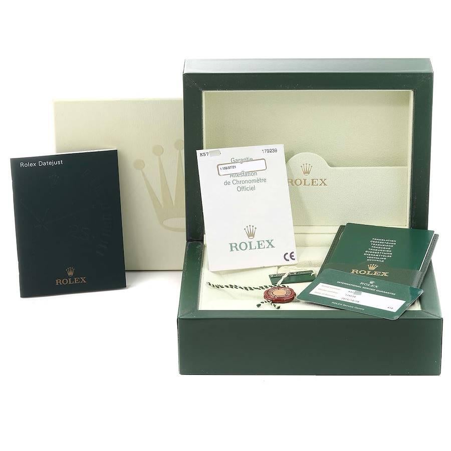 Rolex President Crown Collection Weißgold MOP Diamantuhr 179239 mit Boxpapieren 8
