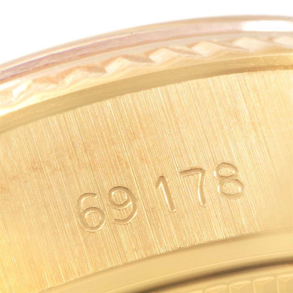 Rolex President Datejust 18 Karat Yellow Gold Ladies Watch 69178 For Sale 5