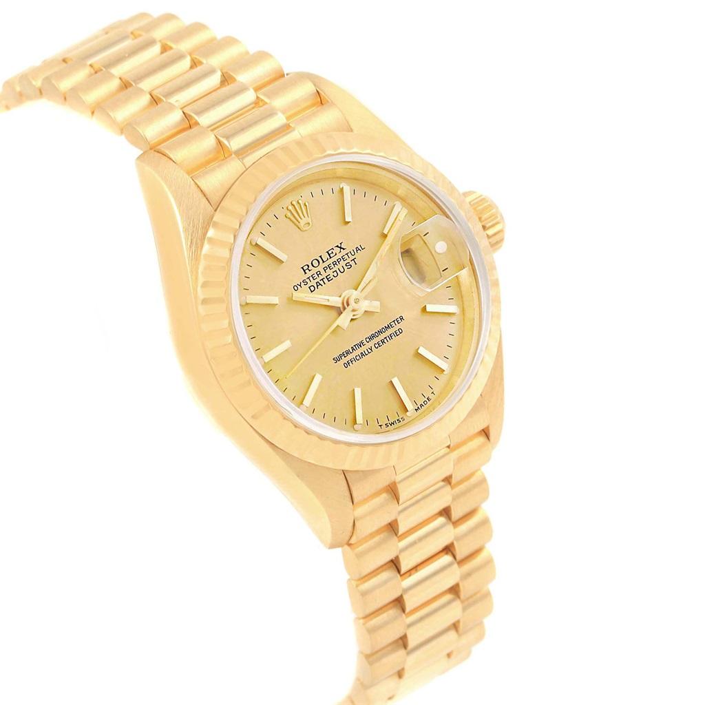 Rolex President Datejust 18 Karat Yellow Gold Ladies Watch 79178 2