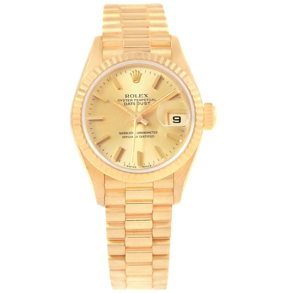 Rolex President Datejust 18 Karat Yellow Gold Ladies Watch 79178 5