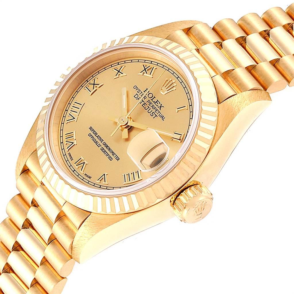 Rolex President Datejust 18 Karat Yellow Gold Ladies Watch 69178 For Sale 1