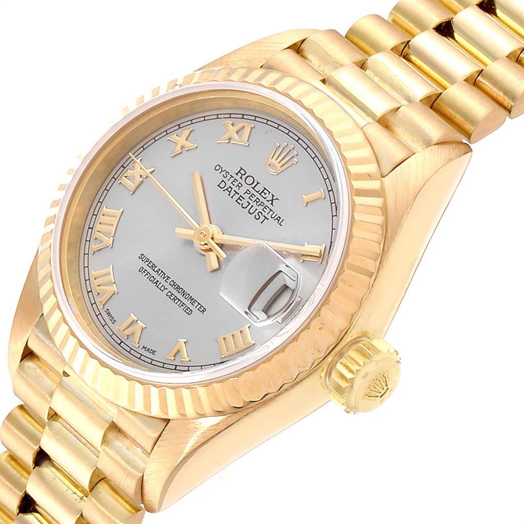 Rolex President Datejust 18 Karat Yellow Gold Ladies Watch 69178 1