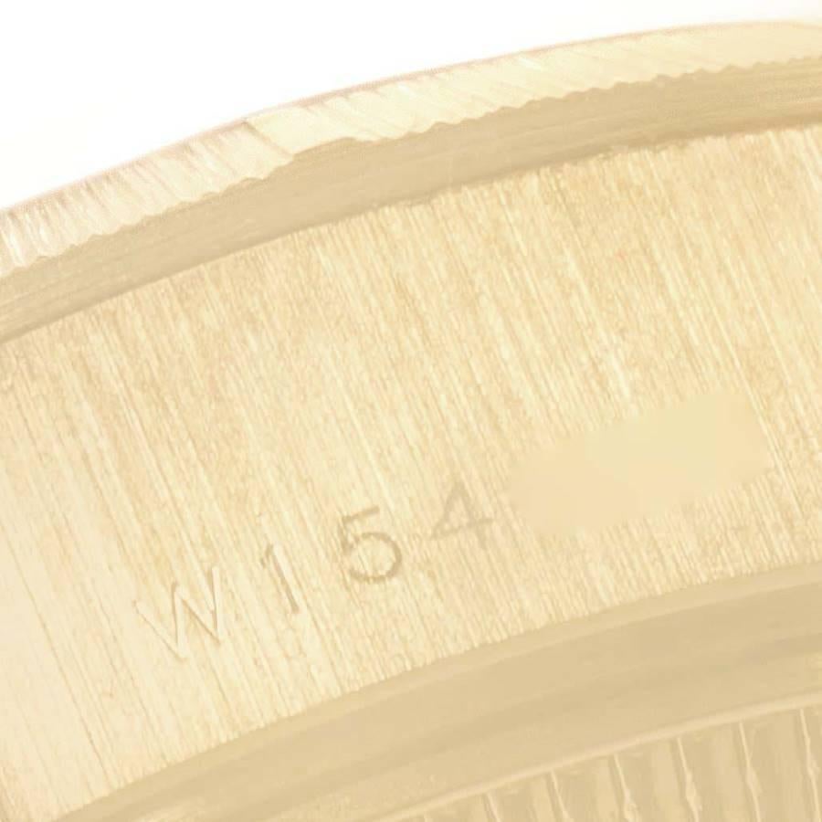 Rolex President Datejust 18K Yellow Gold Bark Finish Ladies Watch 69278 In Excellent Condition In Atlanta, GA