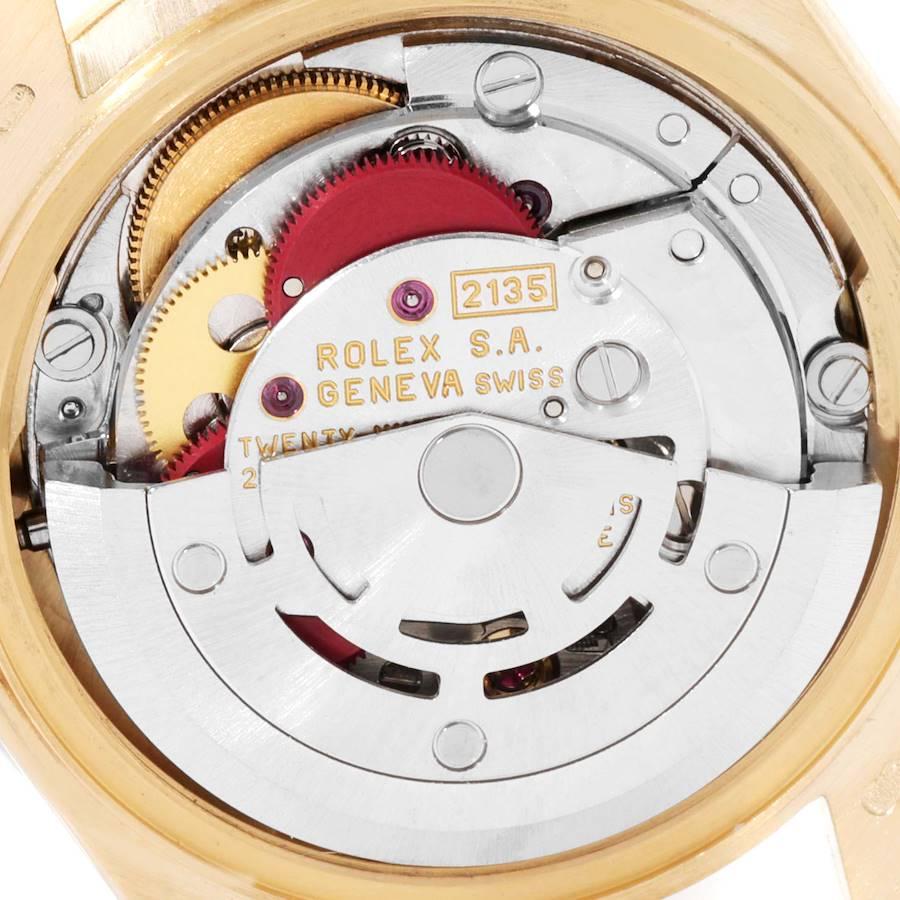 Rolex President Datejust 18K Yellow Gold Bark Finish Ladies Watch 69278 1