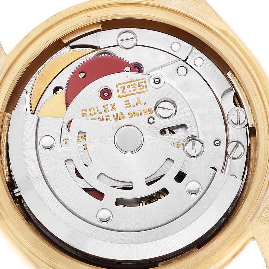 Rolex President Datejust 18K Gelbgold Bark Finish Uhr 69278 Papiere im Angebot 4