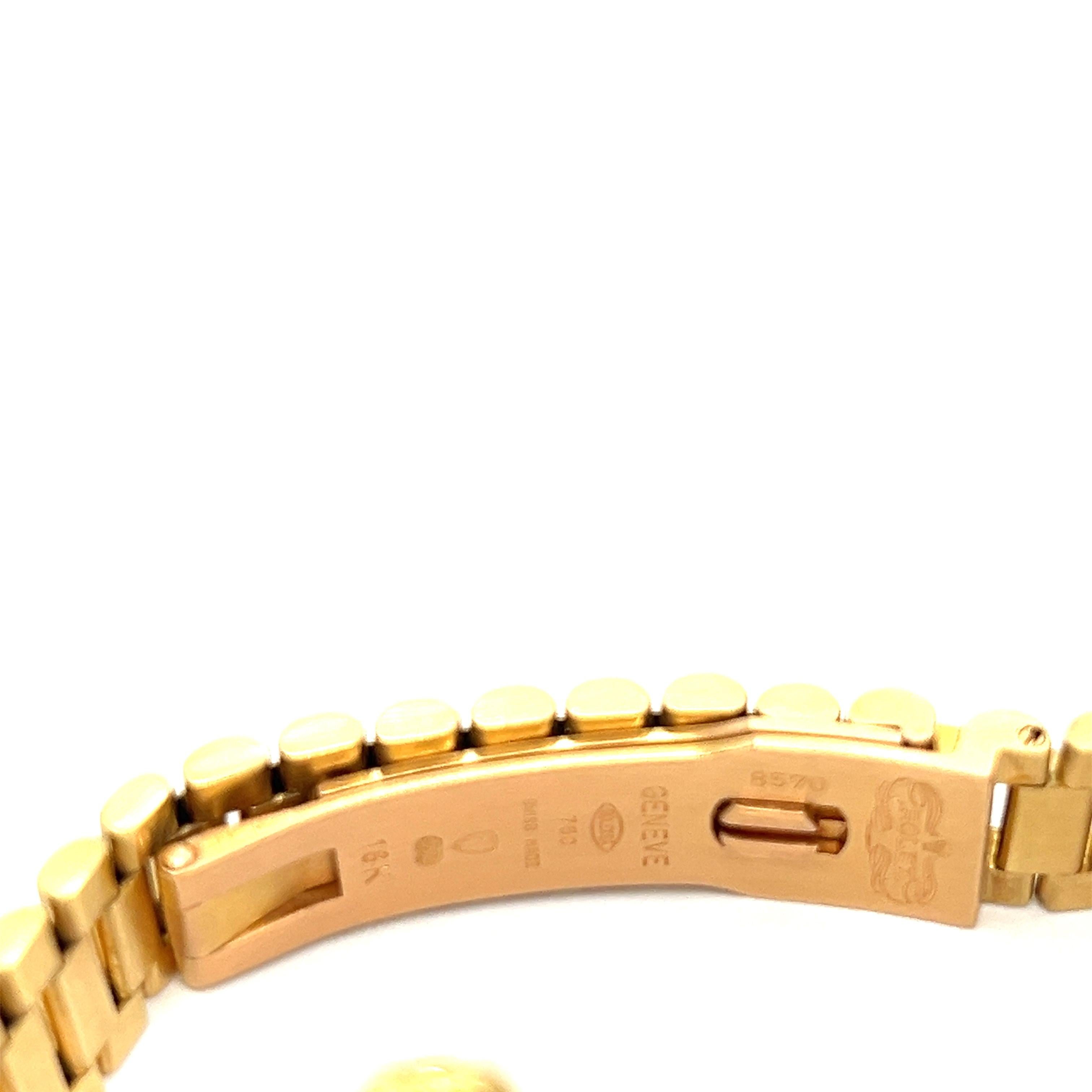 Brilliant Cut Rolex President Datejust 18K Yellow Gold Blue Diamond Dial Diamond Bezel 26mm