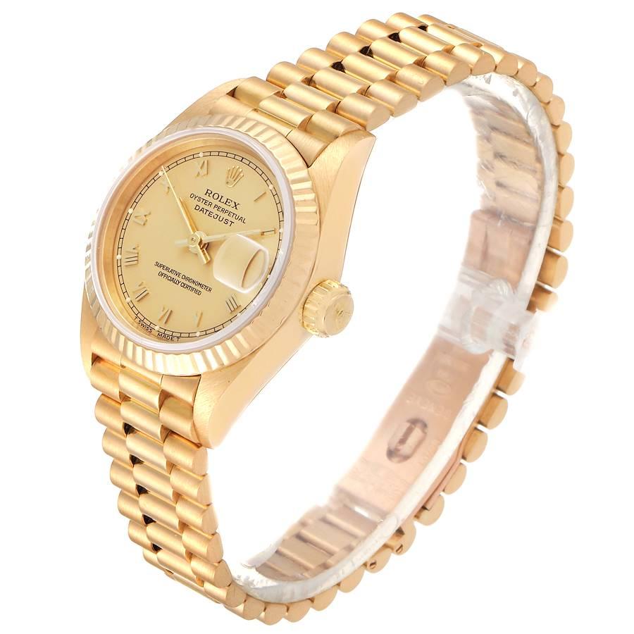 Women's Rolex President Datejust 18 Karat Yellow Gold Ladies Watch 69178
